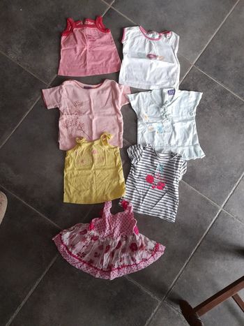 Lot tee-shirt manches courtes 9 mois