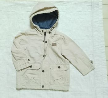 Zara veste parka capuche crème 92 cm