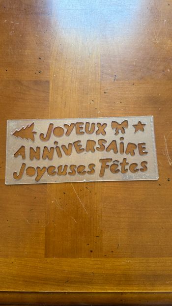 Pochoir Joyeux Anniversaire, Jouyeuse fêtes