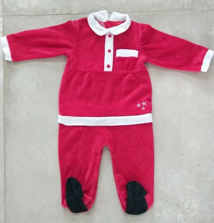 Pyjama velours 18 mois tissaia noel mixte