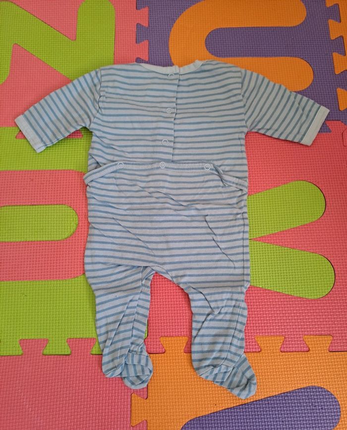 Pyjama grenouillère léger 1 pièce bleu garçon chien, kiabi, taille 1 mois (54 cm) - photo numéro 2