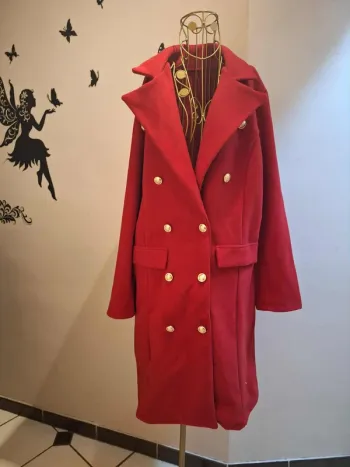 Caban rouge & boutons officiers - Made in France