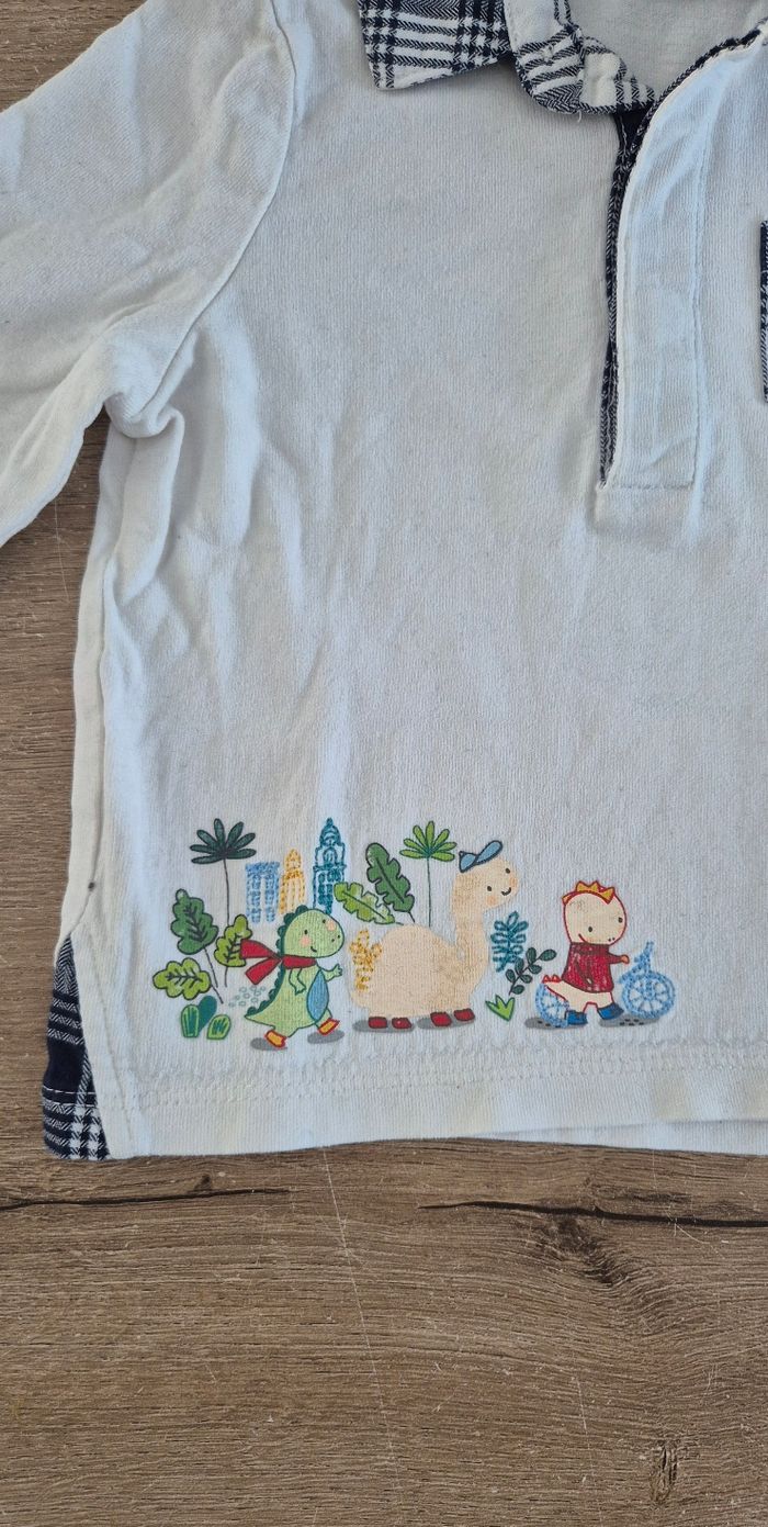 T-shirt ML à col 12 mois - photo numéro 3