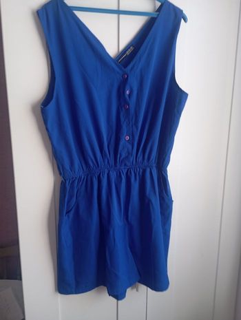Combishort fluide bleu roi 