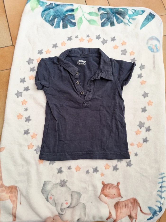 Polo en coton marine - photo numéro 2