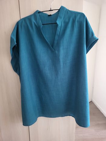 Blouse Shein Curve XXL bleue