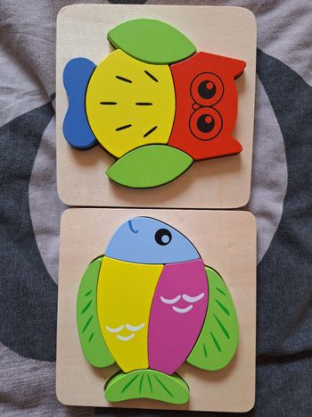 Lot de 2 Puzzles bois
