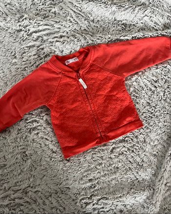 Veste zippée broderie anglaise DPAM 3mois