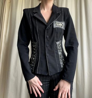 Blazer zippé Goth Avant Garde vintage made in France 🇫🇷 90s - Taille M