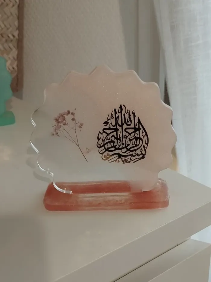 idée cadeau ornement bureau coiffeuse couvre tasse en résine abr009