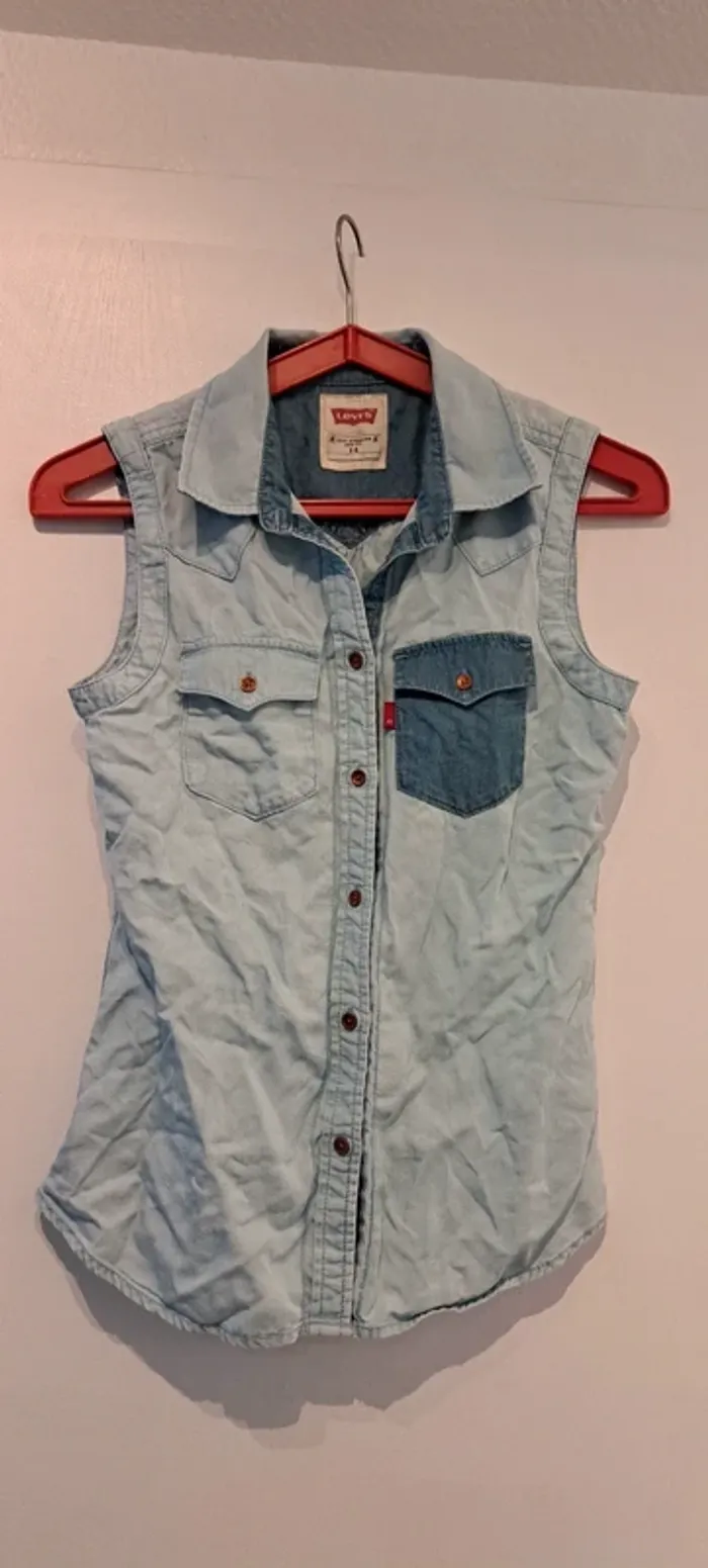 Gilet sans manches en jeans,  Levi's, 14 ans