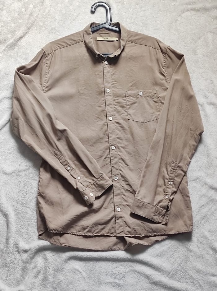 Chemise taupe en lyocell taille L - photo numéro 2