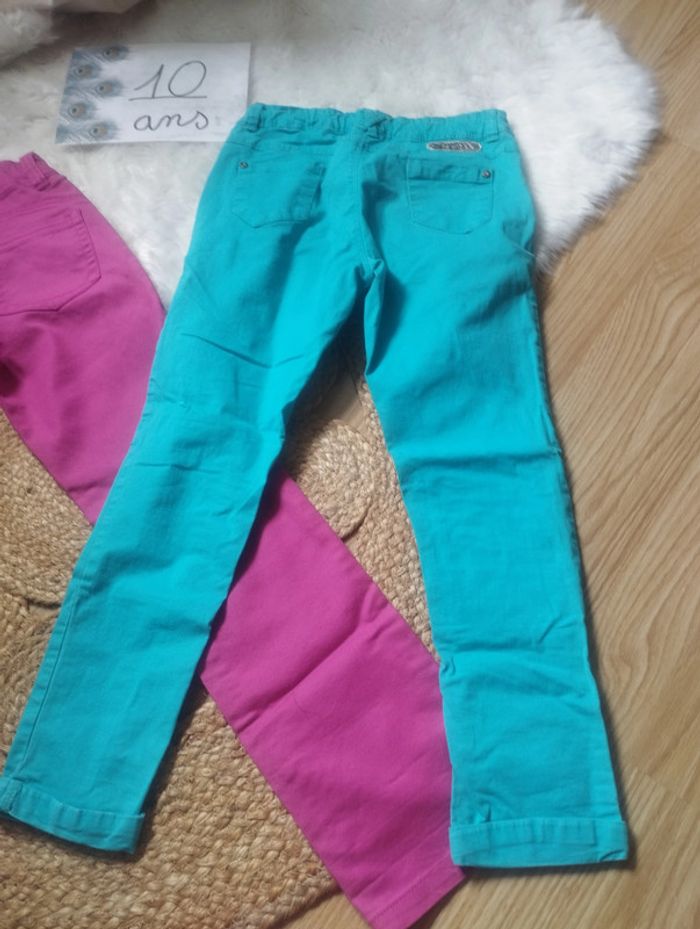 Lot jeans colorés 10ans - photo numéro 11