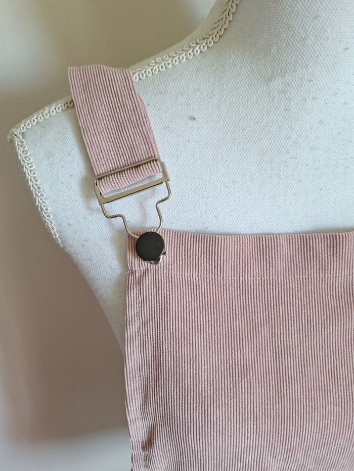 Salopette short t36 rose velours #F36S-253 - photo numéro 3
