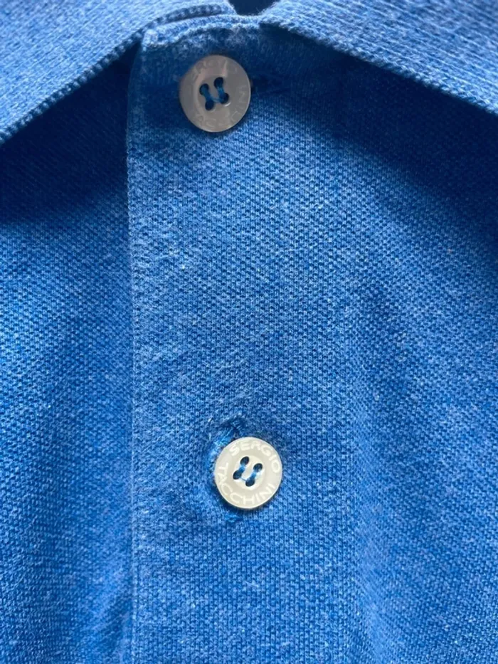 Sergio Tacchini vintage polo bleu L/XL - photo numéro 3