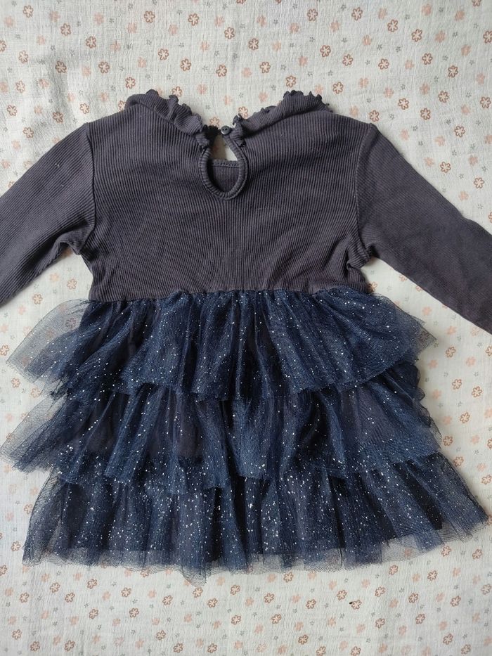 Robe festive bleu marine H&M - Taille 80 cm - Parfait état - photo numéro 5