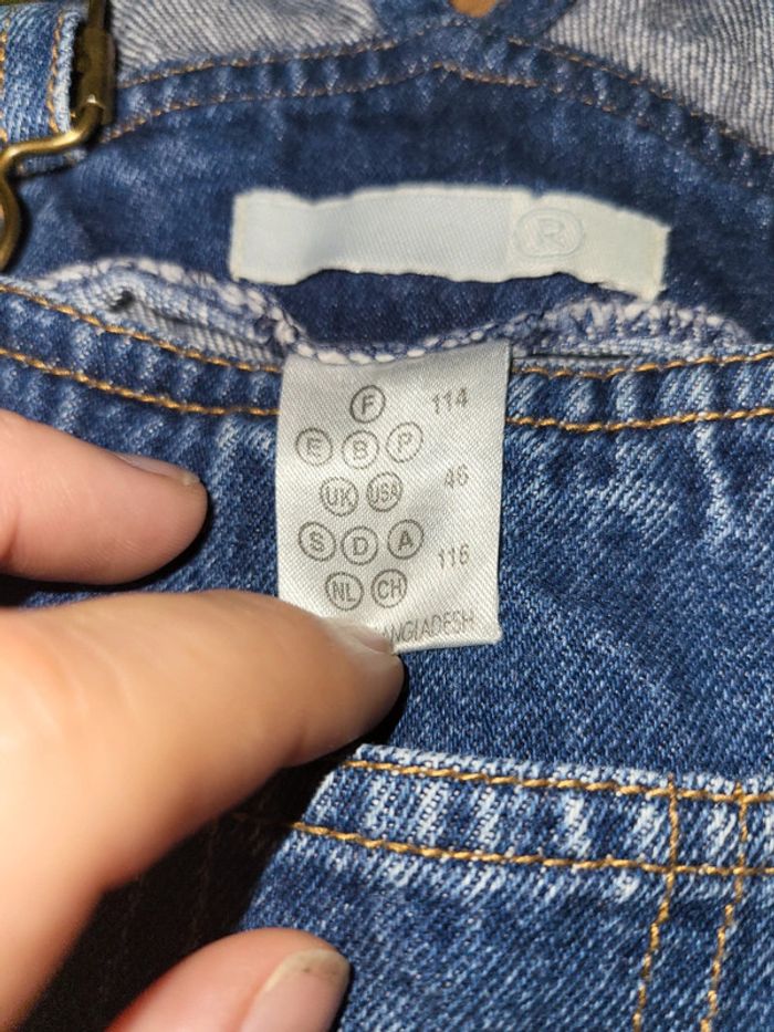 Salopette en jeans mixte 5/6ans - photo numéro 4