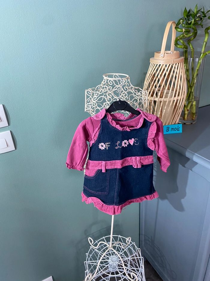 Ensemble fille 3 mois robe et t-shirt