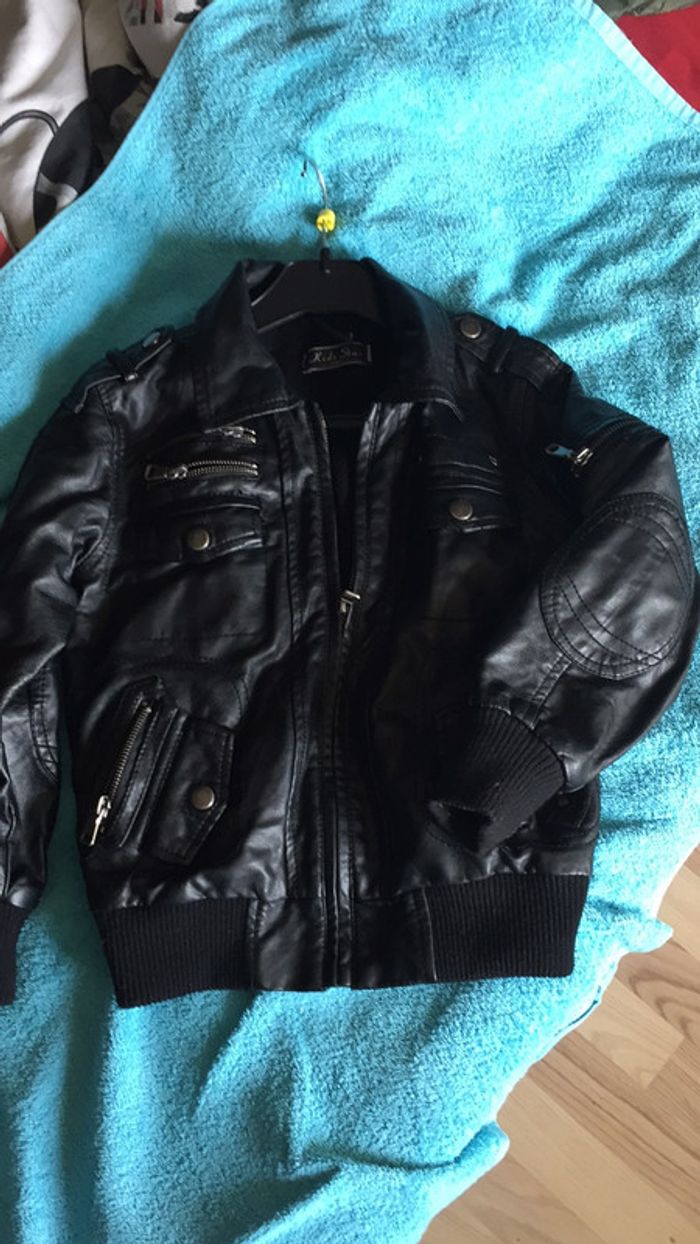 Veste similicuir fourrée 110cm - photo numéro 3