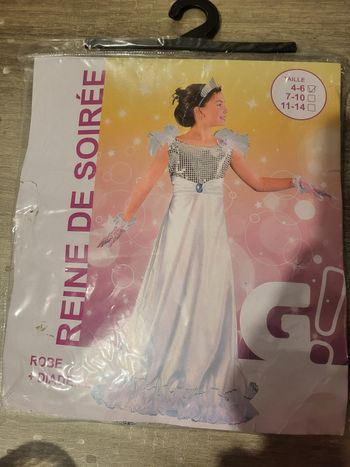 Deguisement reine de soirée taille 4-6 ans Neuf 