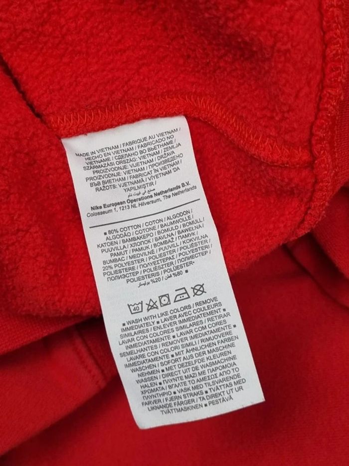 Sweat Nike rouge logo blanc – Taille XS Hommes - photo numéro 7