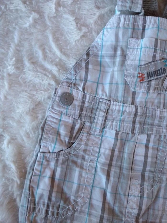 Salopette short Garçon 1 mois "Petite jungle" 100% coton Gémo Canari Baby - photo numéro 5