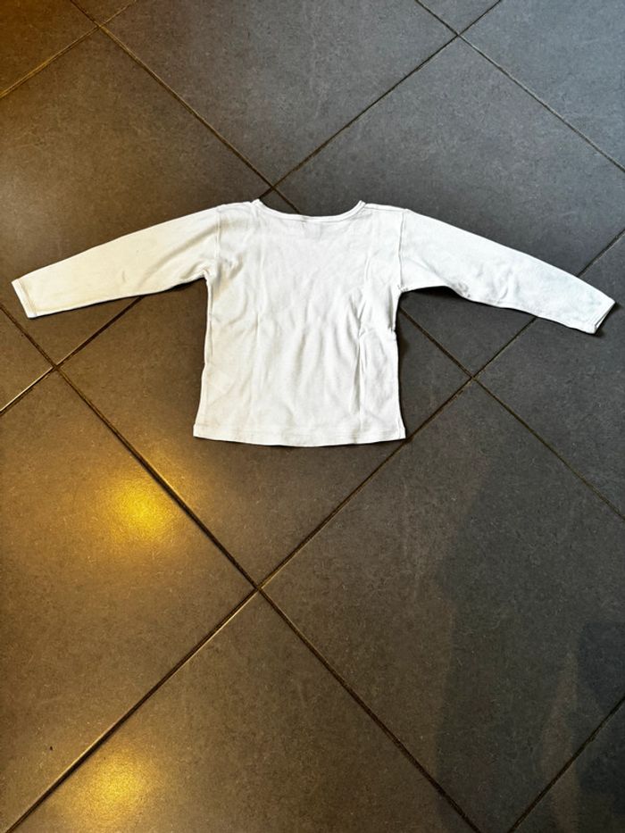 T shirt / Maillot de corps manches longues - Petit bateau - Blanc - 6 ans - photo numéro 3