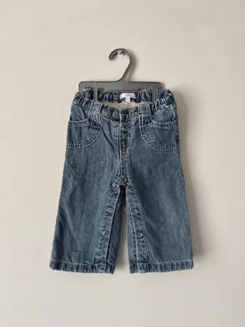 👖🌻 jeans hiver- bébé fille - 9 mois - 71 cm- kitchoun- très bon état