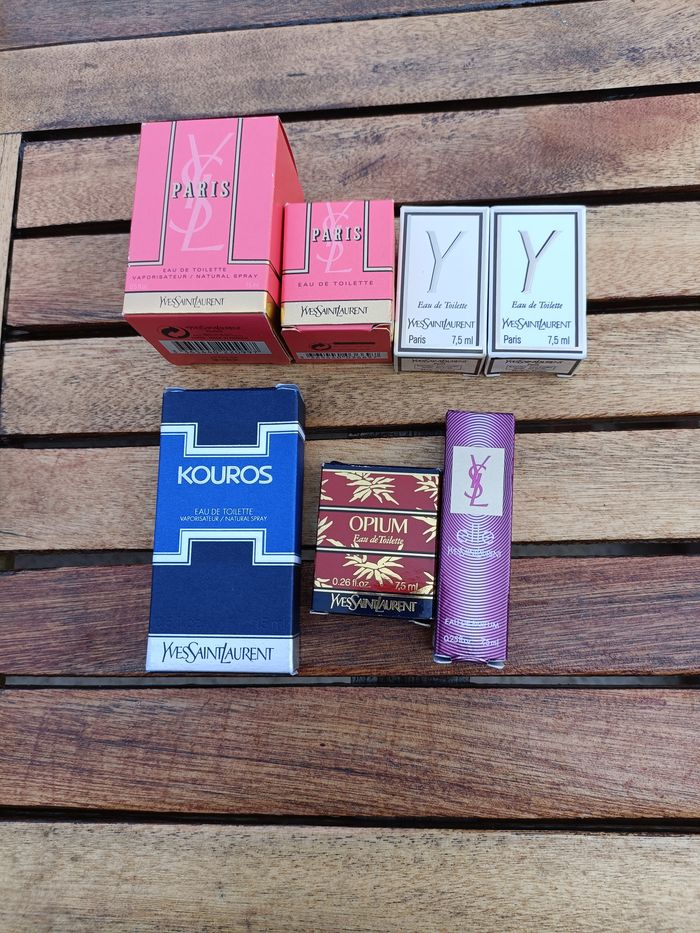 Lot de 8 miniatures YSL dont un mini vaporisateur de 5ml Paris et un de 10ml de NU - photo numéro 2