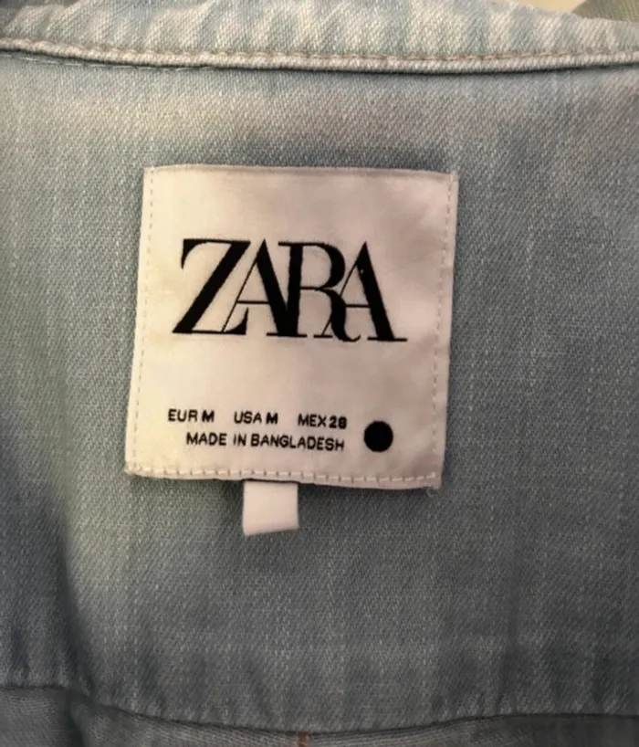 Chemise en jeans Zara taille M - photo numéro 2