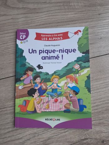 Livre lecture cp  les alphas transformés. recrealire. Un pique nique animé 