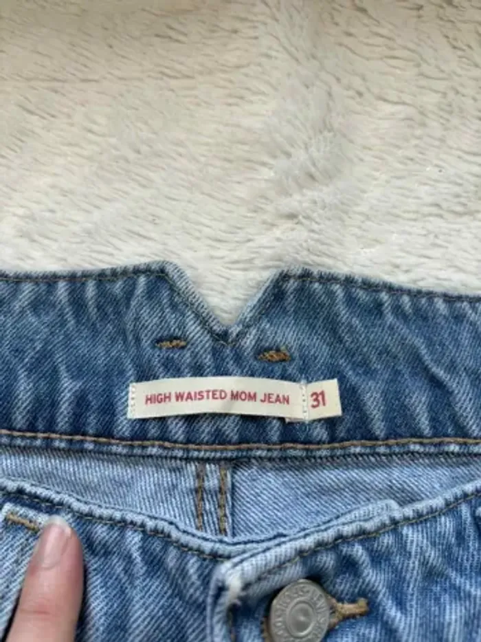 Jean Levi’s femme  High Waisted Mom Jean Bleu clair W34 L27 2XL/44 mega taille haute - photo numéro 8