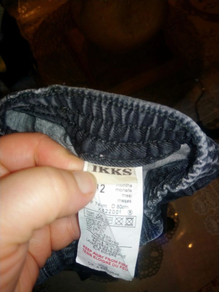 Jean noir et gris IKKS 12 mois doublé - photo numéro 11