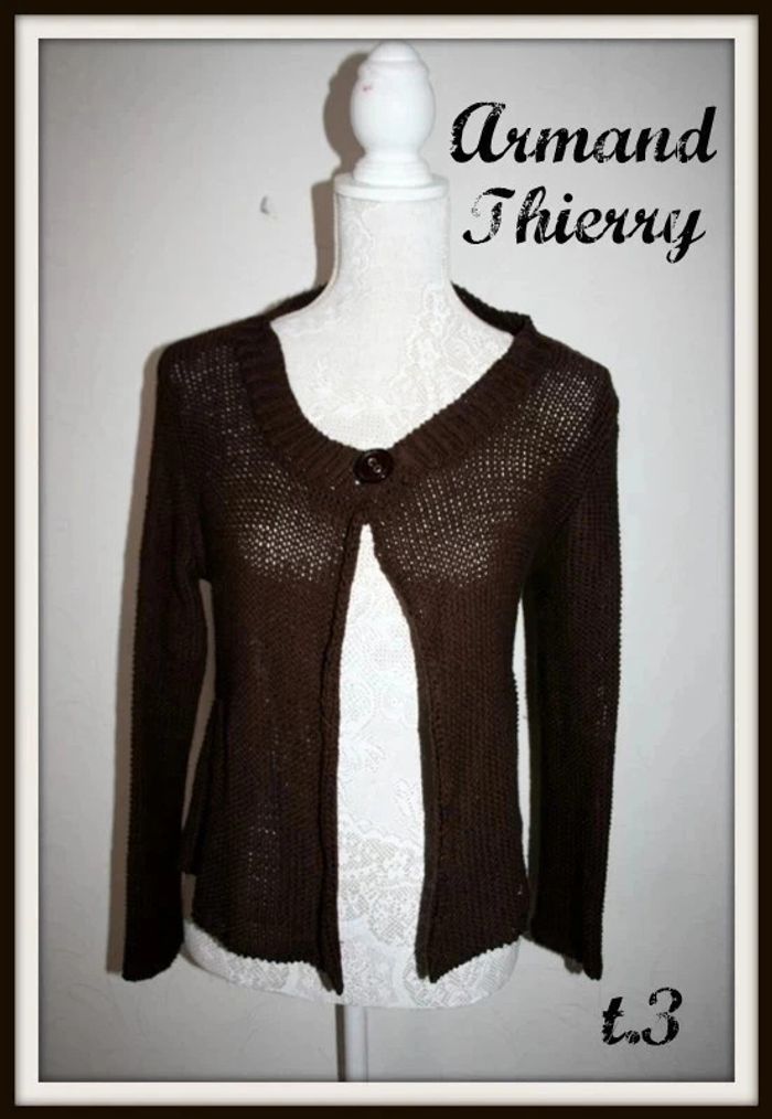 Gilet chocolat Armand Thierry taille 3
