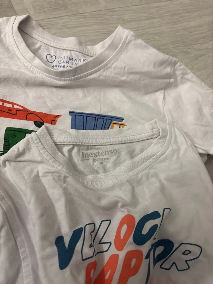 TEE shirt 4-5 ans primark camion chantier garçon dinosaure - photo numéro 5