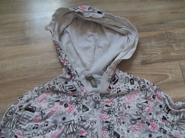 Gilet-sweat blanc "Musique" Caprice de Fille 10 ans - photo numéro 2