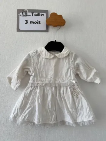Robe blanche - taille 3 mois 🌸