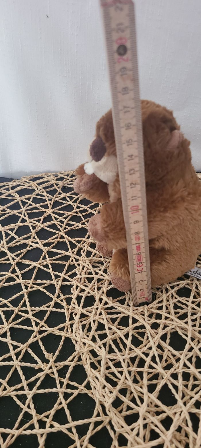 MARMOTTE DANI DOUDOU MARRON PELUCHE - photo numéro 3