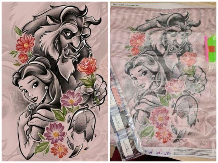 Diamand painting la belle et la bête