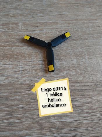 Lego 60116 hélice hélico ambulance