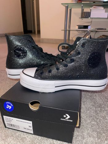 Converse All star noire pailleté
