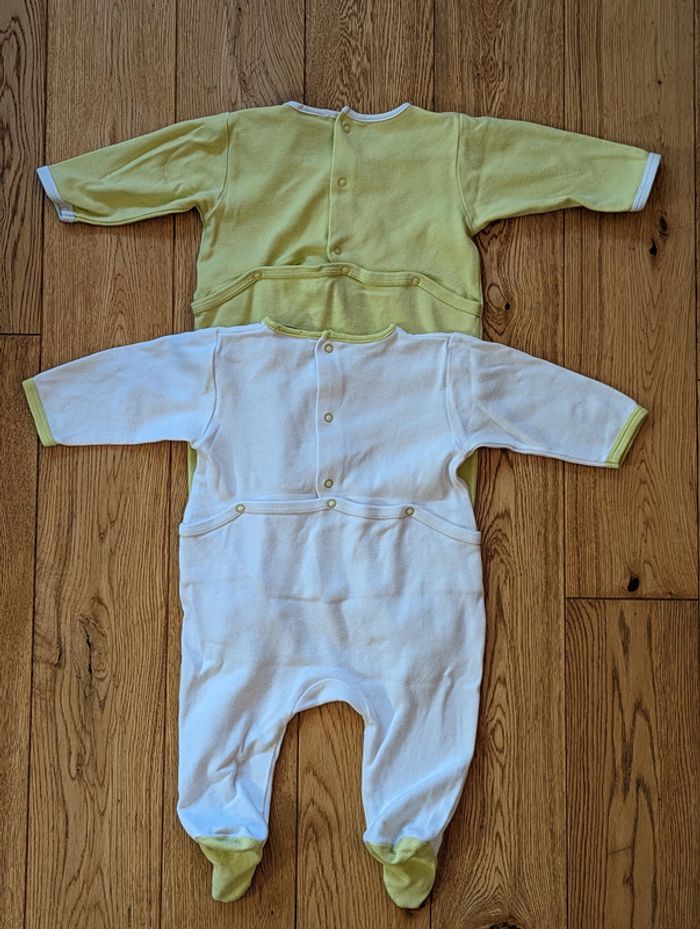Lot de 2 pyjamas coton taille 3 mois - photo numéro 2
