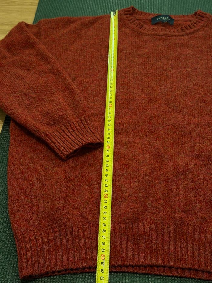 Pull Jersey Burberry London Taille S M Unisex Femme Homme Laine Rouge Bordeaux - photo numéro 4