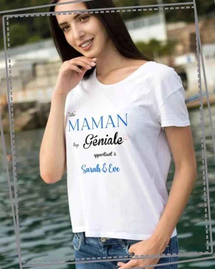 T-shirt "Cette Maman trop Géniale appartient à" - Cadeau Unique pour la Fête des Mères - photo numéro 7