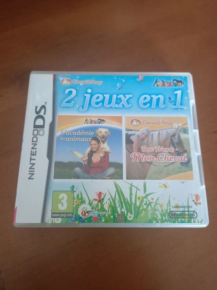Jeu Nintendo DS 2 jeux en 1 l'Académie des animaux / Best Friends mon cheval