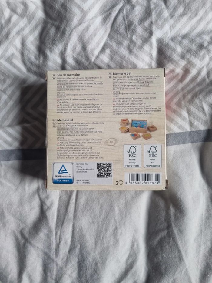 Jeu de mémoire en bois - photo numéro 2