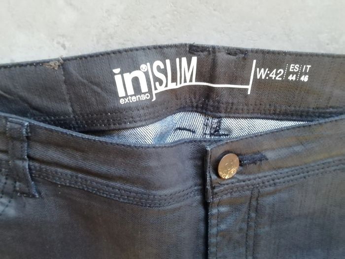 Jean Tissus enduit Denim SLIM Anthracite - photo numéro 2