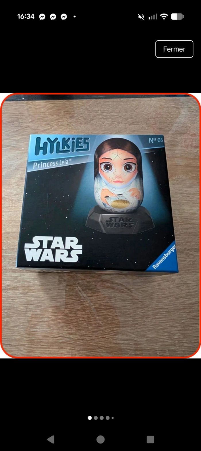 puzzle 3D Ravensburger hylkies - Star Wars Princess Leia (N°03) neuf