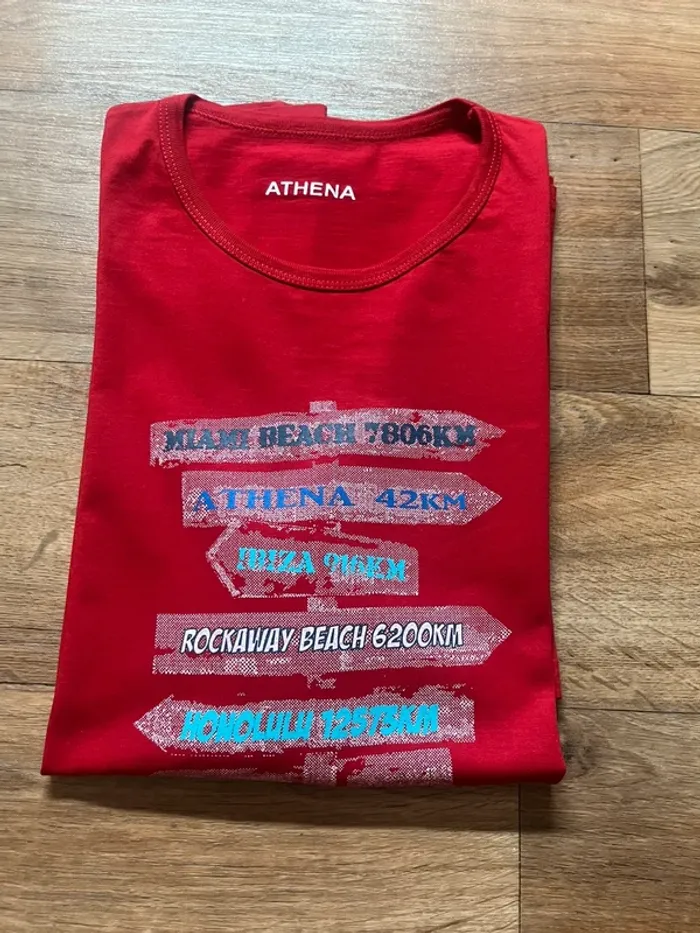 T shirt Athena - taille L - rouge - photo numéro 8