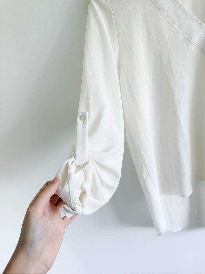 Blouse manches 3/4 crème atmosphère taille 38 M - photo numéro 2